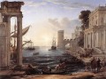 Seaport with the Embarkation of the Queen of Sheba landscape Claude Lorrain Beach